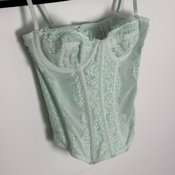 Uo Mint Laced Corset - Picture 2 of 4